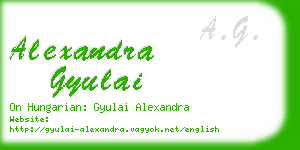 alexandra gyulai business card